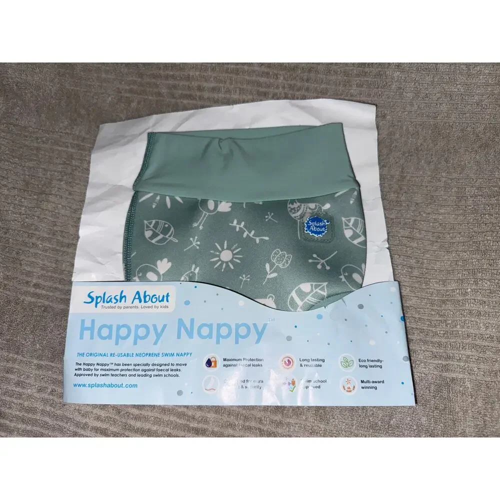 Splash About Happy Nappy Reusable Swim Diaper, Sunny Bear, 3-6 Months